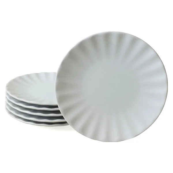 Keramika Beyaz Sirius Pasta Tabağı 22 Cm 6 Adet 004 - Görsel 5