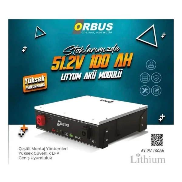 Orbus 51.2 V 100 Ah Lityum Lifepo4 Lfp Akü - Görsel 2