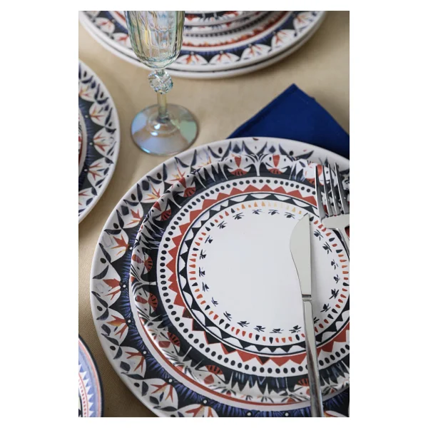 Keramika Ethnic 24 Parça 6 Kişilik Yemek Takımı - Görsel 9