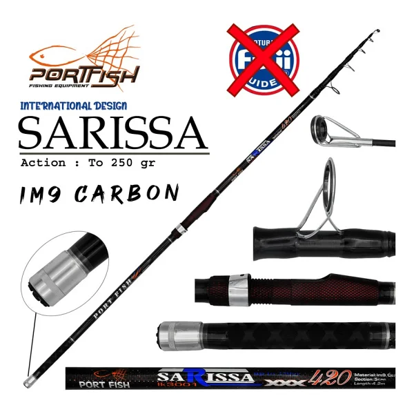 Portfish Sarissa Surf Carbon Olta Kamışı 420 cm 250 gr - Görsel 3