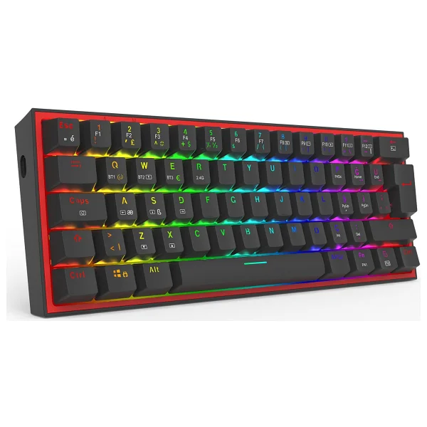 Redragon K616 Fizz Pro RGB Red Switch Kablolu/Kablosuz Mekanik Oyuncu Klavyesi - Görsel 5