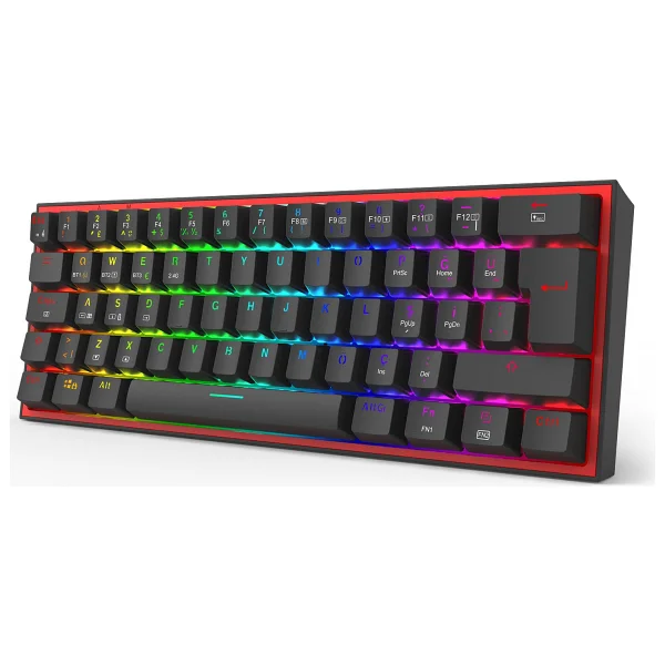 Redragon K616 Fizz Pro RGB Red Switch Kablolu/Kablosuz Mekanik Oyuncu Klavyesi - Görsel 6