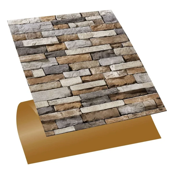 Tink Kendinden Yapışkanlı Geometrik Taş Desenli Pvc Karo 30x30 Cm (33 Adet) 3 M2 - Görsel 6