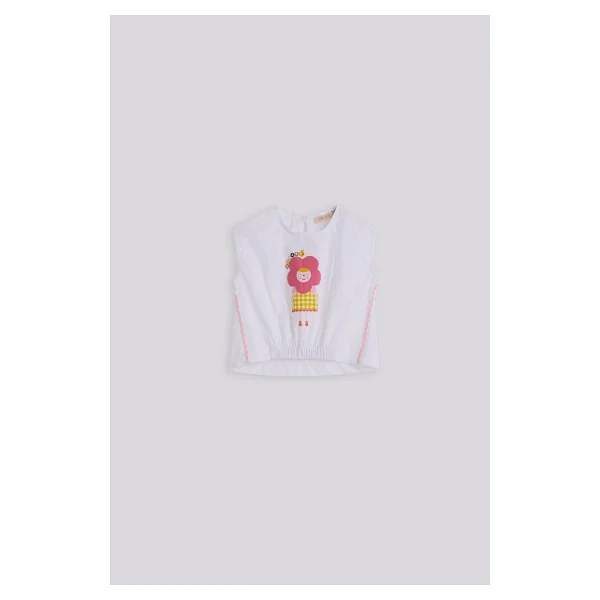 GB Baby Bg Store Kız Bebek Beyaz Bluz - 6 Ay - Görsel 4