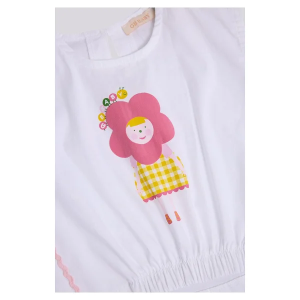 GB Baby Bg Store Kız Bebek Beyaz Bluz - 6 Ay - Görsel 3