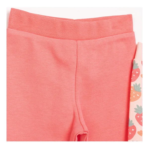 Hellobaby Basic Kız Çilek Desenli 2li Patiksiz Alt Kız Bebek - 6 Ay - Açık Pembe - Görsel 3