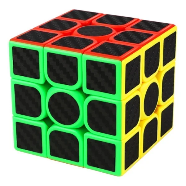 3x3x3 Professıonal Speed Cube Carbon Fıber - Karbon Fiber Profesyonel Rubik Zeka Sabır Küpü - Görsel 2