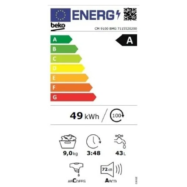 Beko Cm 9100 Bmg 1000 Devir 9 Kg Çamaşır Makinesi - Görsel 6