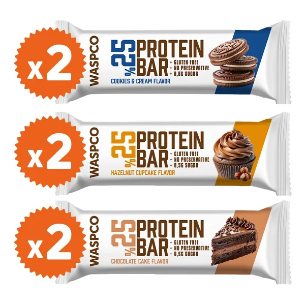 Waspco 3 Çeşit 36 Gr 6 Adet Protein Bar - Görsel 6