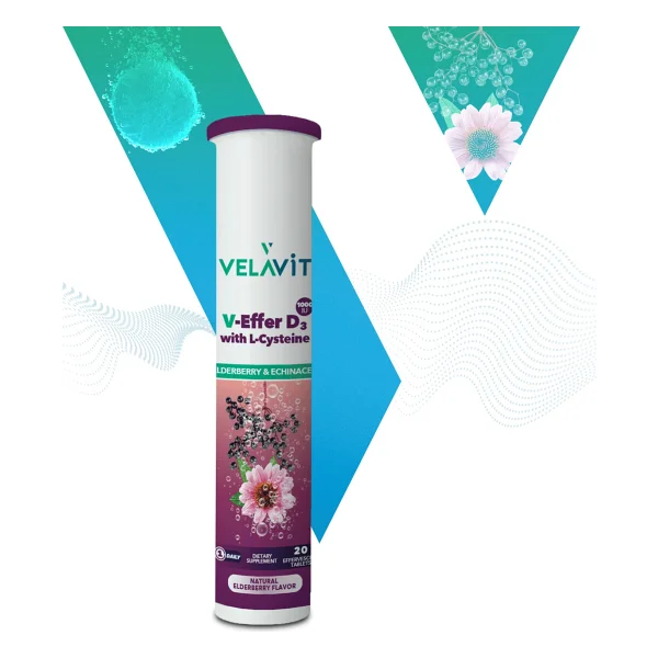 Velavit V-Effer D3 With L-Cysteine 20 Efervesan Tablet - Görsel 2