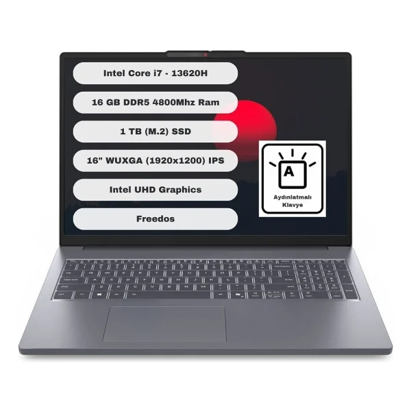 Lenovo Ideapad Slim 3 16ırh10 83k2001vtr İ7-13620h 16 GB 1 TB SSD UHD Graphics 16" Wuxga Notebook - Görsel 7