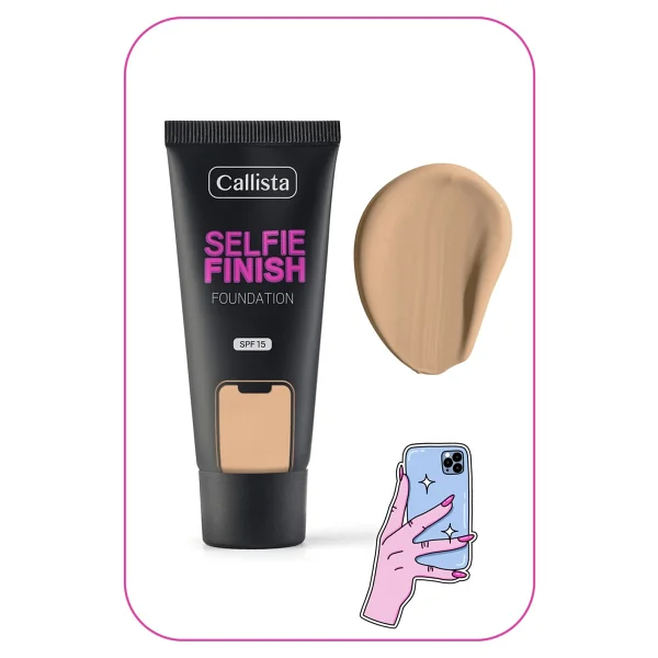 Callista Selfie Finish 15 Faktör 132 Light Beige Fondöten - Görsel 4