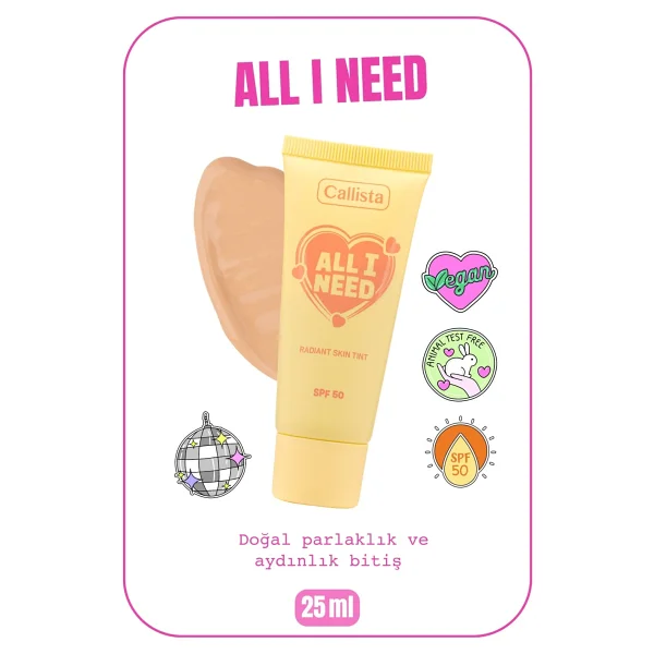 Callista All I Need Spf 50 Aydınlatıcı Fondöten - Görsel 5