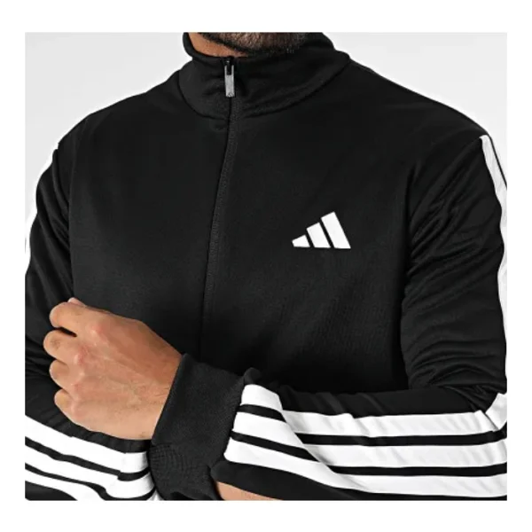 Adidas Sportswear Basic 3-Stripes French Terry Jc5375 Siyah Erkek Eşofman Takımı - Görsel 2