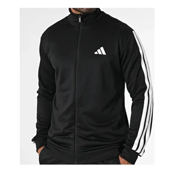 Adidas Sportswear Basic 3-Stripes French Terry Jc5375 Siyah Erkek Eşofman Takımı - Görsel 3
