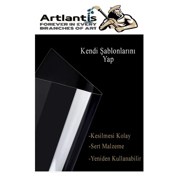 Artlantis Asetat Kağıdı Pvc A3 25 Adet 100 Micron Fotokopi Asetatı Şeffaf A3 Kağıdı 29.7x42 Projektör Tepegöz - Standart - 29.7x42 Cm - Görsel 2