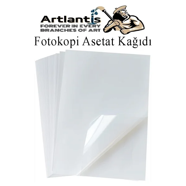 Artlantis Asetat Kağıdı Pvc A3 25 Adet 100 Micron Fotokopi Asetatı Şeffaf A3 Kağıdı 29.7x42 Projektör Tepegöz - Standart - 29.7x42 Cm - Görsel 5