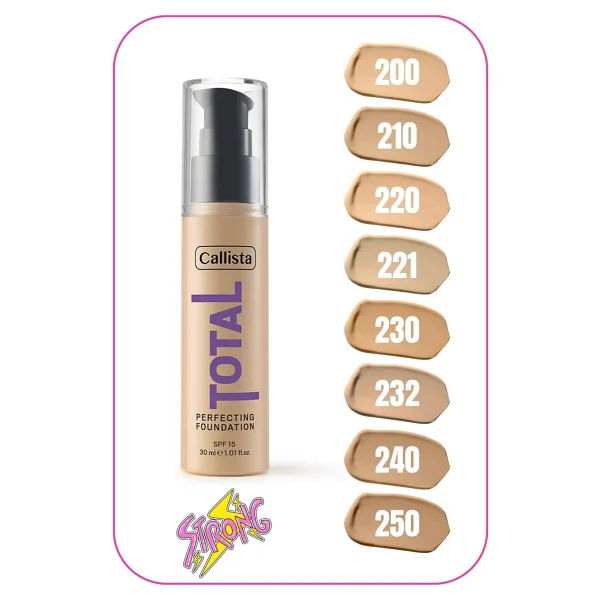 Callista Total Perfecting 232 Light Beige Fondöten - Görsel 3