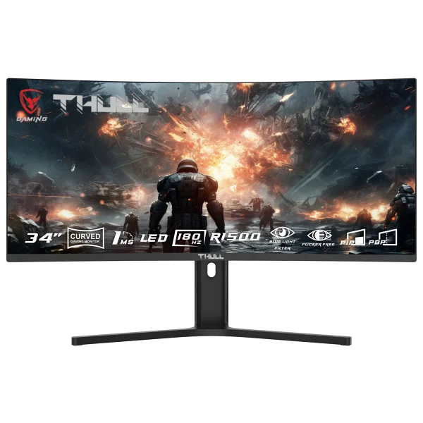 Thull Vision Tj-Wqhd34c-180 34" 1 Ms 2k Curved 180 Hz Oyuncu Monitörü - Görsel 5
