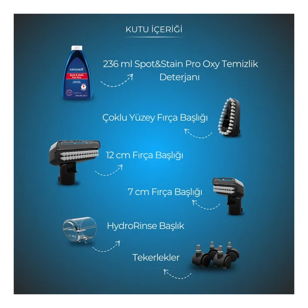 Bissell Spotclean Hydrosteam Pro 3700n Buharlı Koltuk Ve Halı Yıkama Makinesi - Görsel 3