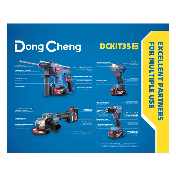 Dongcheng Dckıt35em Üç Akülü Elektrikli El Aletleri Seti - Görsel 3