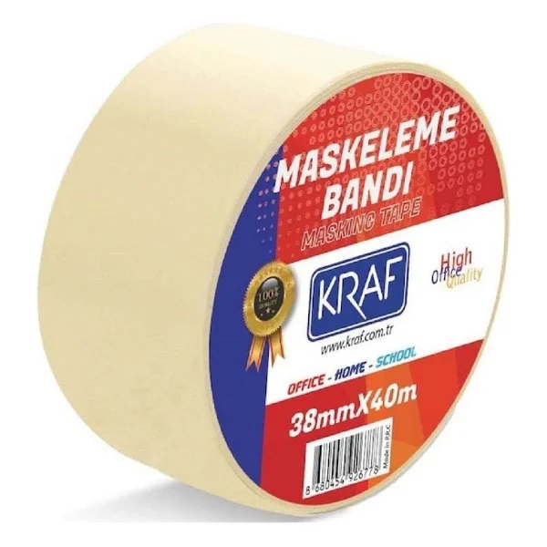 Kraf 30 Adet Maskeleme Bandı 38 Mm X 40 Metre Kağıt Bant - Görsel 3