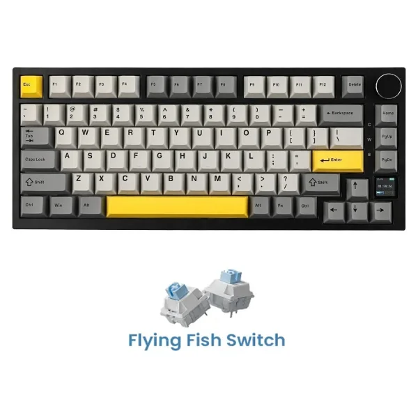 Ajazz Ak820 Pro Flying Fish Switch Kablolu/Kablosuz Mekanik Oyuncu Klavyesi - Görsel 6