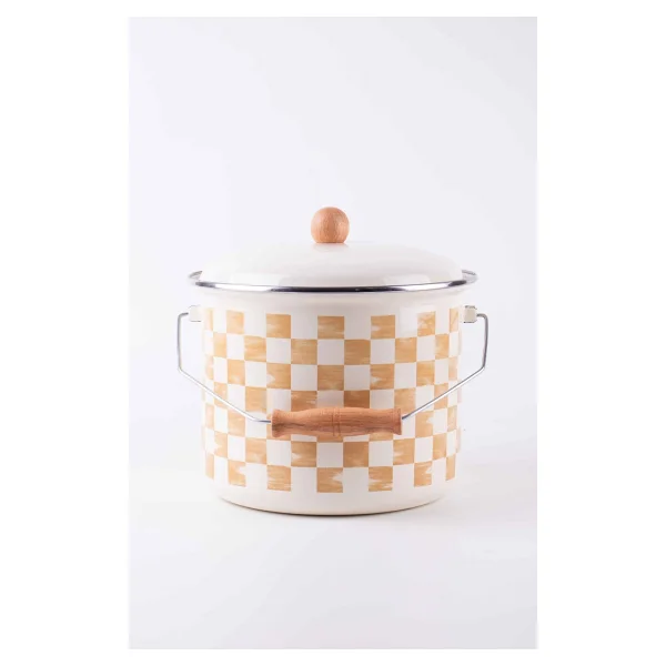 Emaylab Beige 22 Cm 5 Lt Emaye Bakraç - Görsel 2