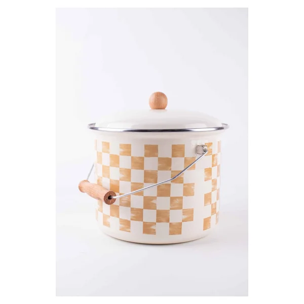 Emaylab Beige 22 Cm 5 Lt Emaye Bakraç - Görsel 5
