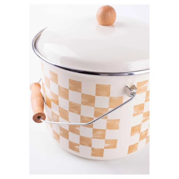 Emaylab Beige 22 Cm 5 Lt Emaye Bakraç - Görsel 6