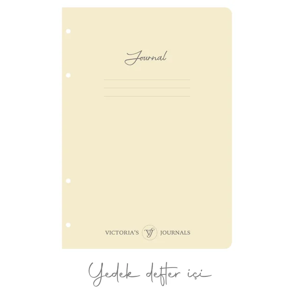Victoria's Journals Ringo Defter Yedeği A5 96 Sayfa 100 Gram Ivory Noktalı - Beyaz - Görsel 2