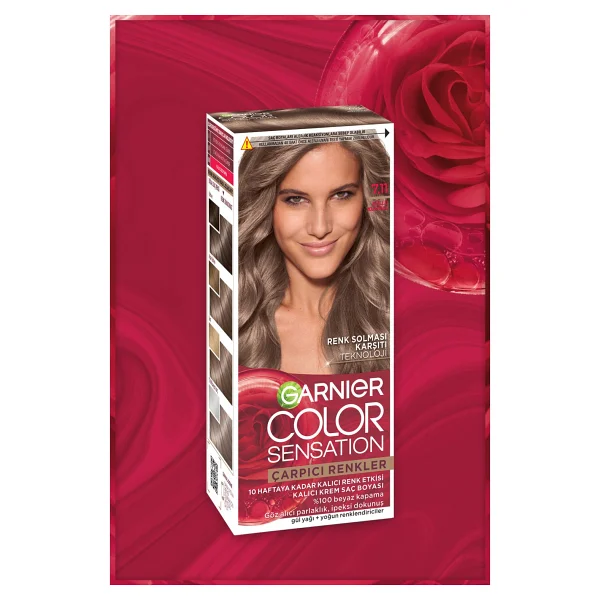 Garnier Çarpıcı Renkler 7.11 Küllü Kumral Saç Boyası - Görsel 5
