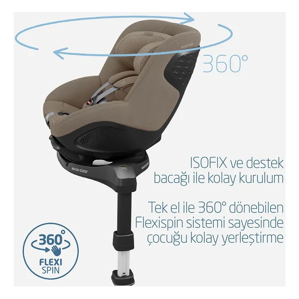 Maxi-Cosi Mica 360 Pro Isofix Authentic Truffle 0-18 Kg Oto Koltuğu - Görsel 9