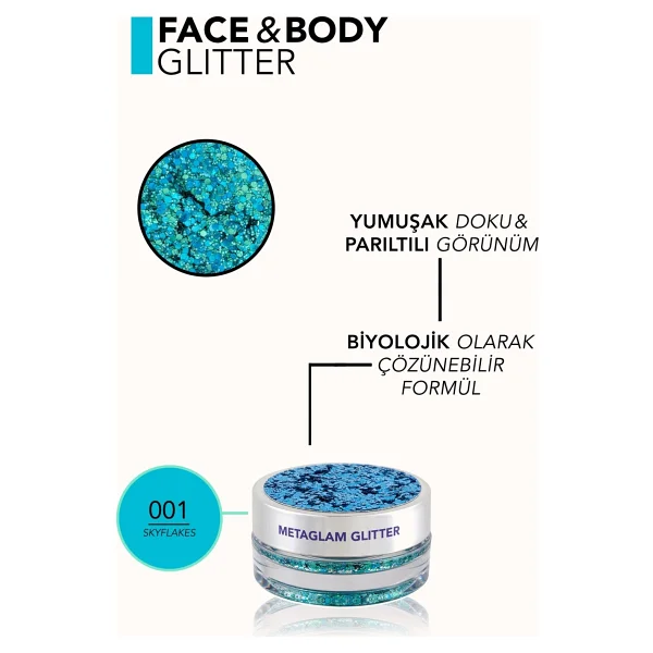 Flormar Metaglam Yoğun Işıltılı & İpeksi Dokulu Vücut Simi - Görsel 3