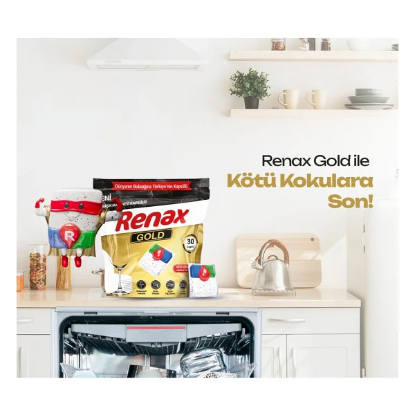 Renax Gold Bulaşık Makinesi Tableti 70'li - Görsel 5