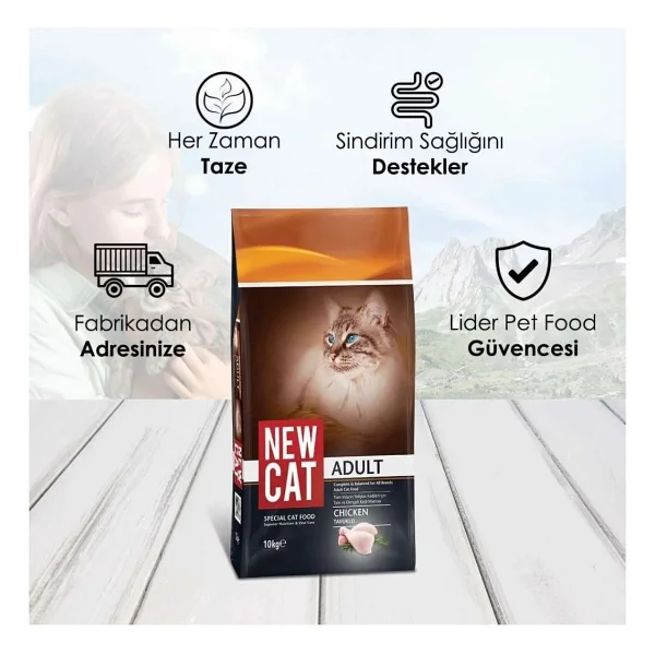 New Cat Tavuklu 10 kg Yetişkin Kedi Maması - Görsel 2
