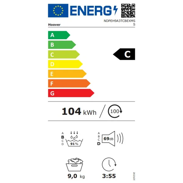 Hoover Ndpeh9a3tcbexmss 9 Kg Çamaşır Kurutma Makinesi - Görsel 6