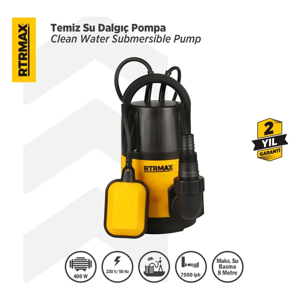 Rtrmax Rtm814 Temiz Su Dalgıç Pompa - Görsel 2