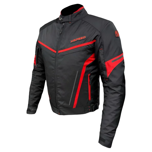 X-Speed Zeus Erkek Siyah-Kırmızı 4 Mevsim Motosiklet Montu - Görsel 5