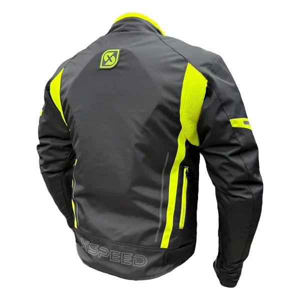 X-Speed Zeus Erkek Siyah-Neon Sarı 4 Mevsim Motosiklet Montu - Görsel 2