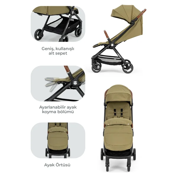 Kanz Instreet Autofold Travel Sistem Bebek Arabası - Görsel 5