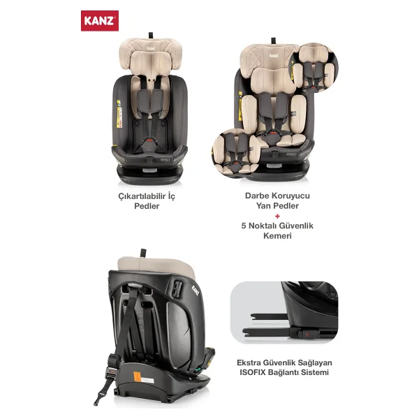 Kanz Orbit I-Size Bej 0-36 Kg Oto Koltuğu - Görsel 3