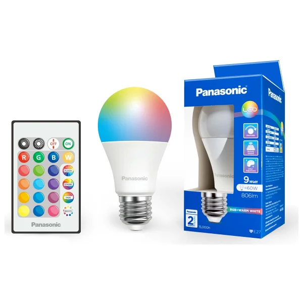 Panasonic 9 W-60 W E27 RGB Kumandalı LED Ampul - Görsel 2