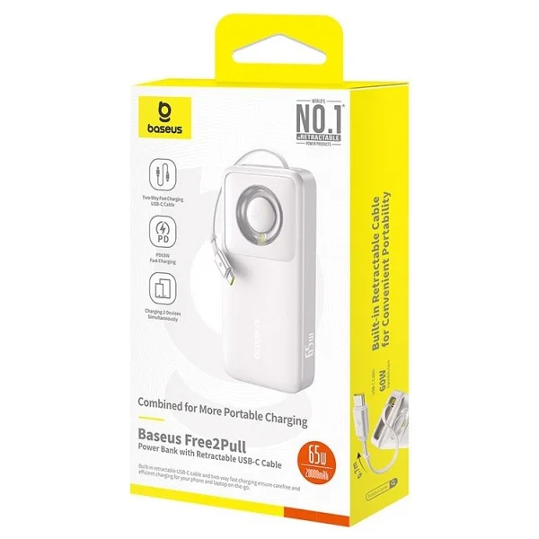 Baseus Free2pull 20000 mAh Hızlı Şarj Powerbank - Görsel 5