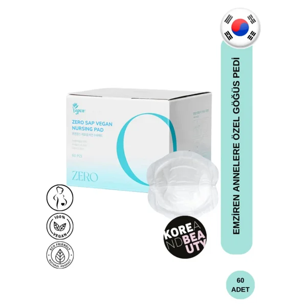 Tntn Mom's Zero Sap Vegan Nursing Pads (60 Adet) %100 Doğal Emzirme Pedi Göğüs Pedi - Görsel 5