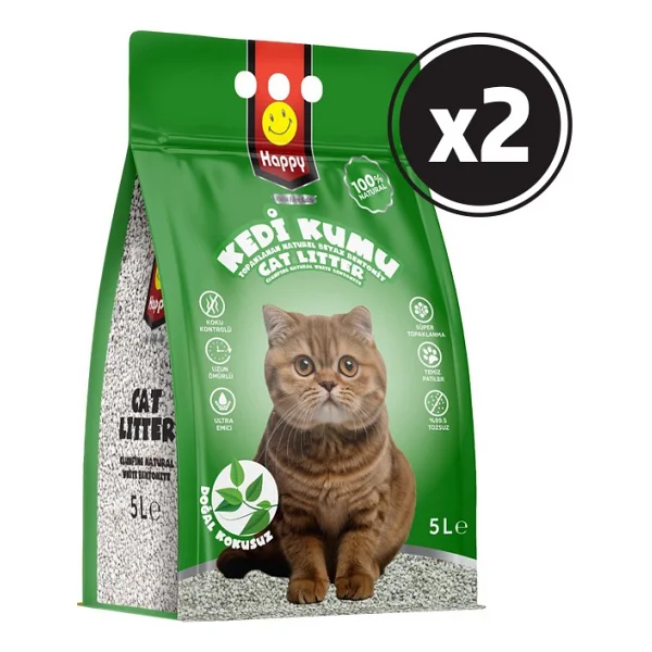 Happy Natural Kokusuz 5 Lt 2'li Bentonit Kedi Kumu - Görsel 6