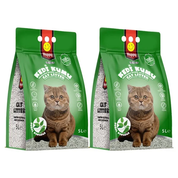 Happy Natural Kokusuz 5 Lt 2'li Bentonit Kedi Kumu - Görsel 2