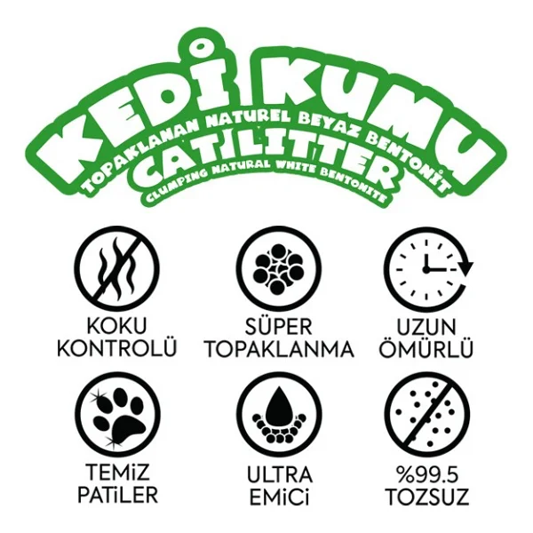Happy Natural Kokusuz 5 Lt 2'li Bentonit Kedi Kumu - Görsel 5