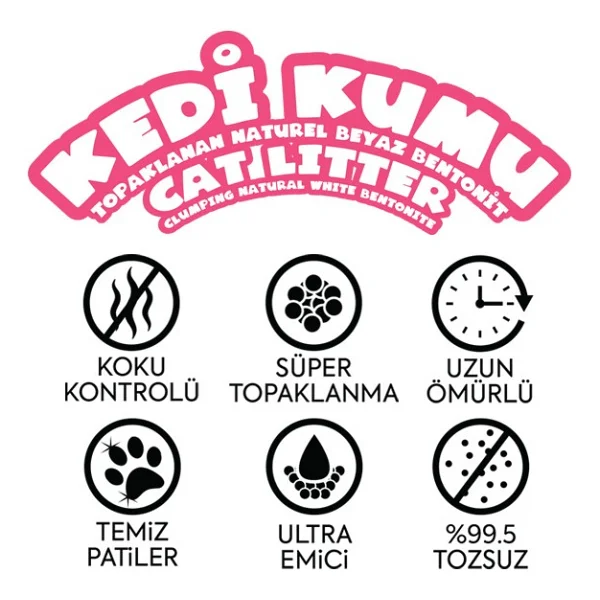 Happy Bebek Pudrası Kokulu 5 Lt 2'li Bentonit Kedi Kumu - Görsel 5