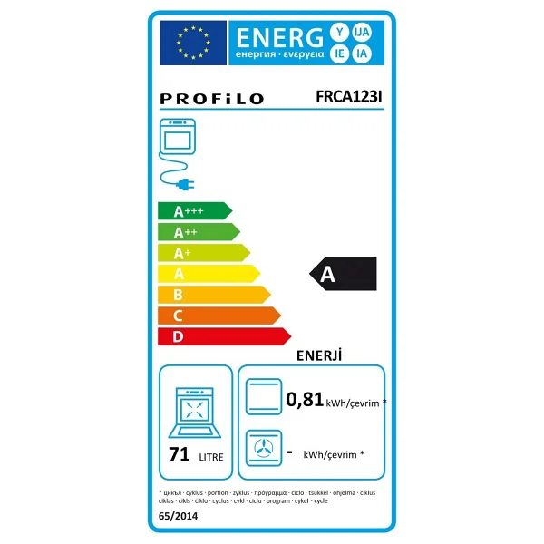 Profilo FRCA123I Inox Ankastre Fırın - Görsel 8